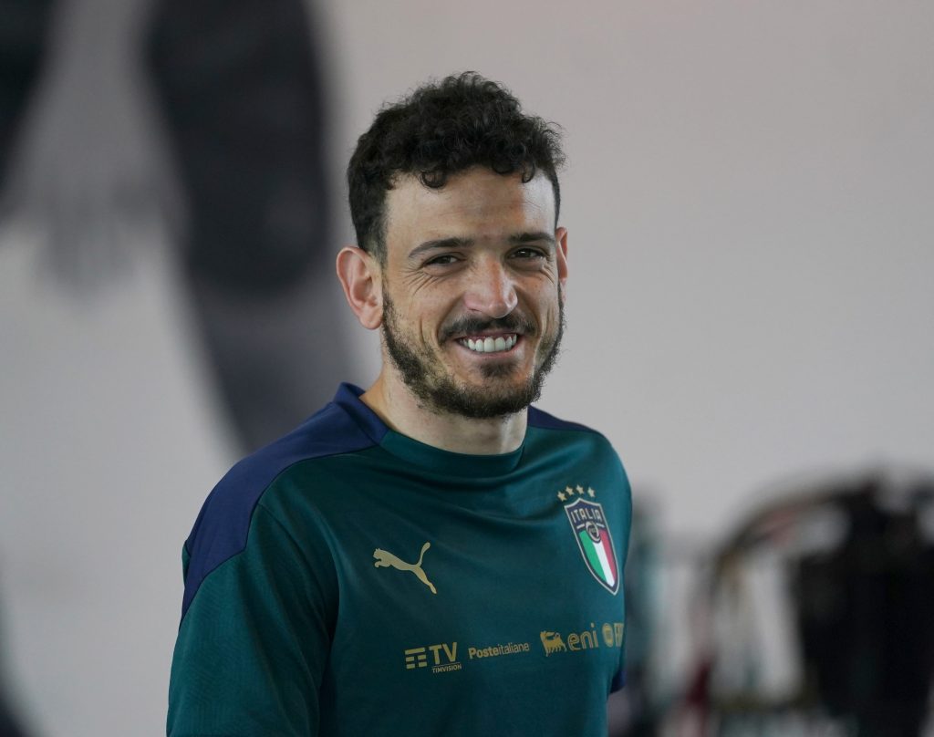 Florenzi con la maglia d'allenamento della Nazionale