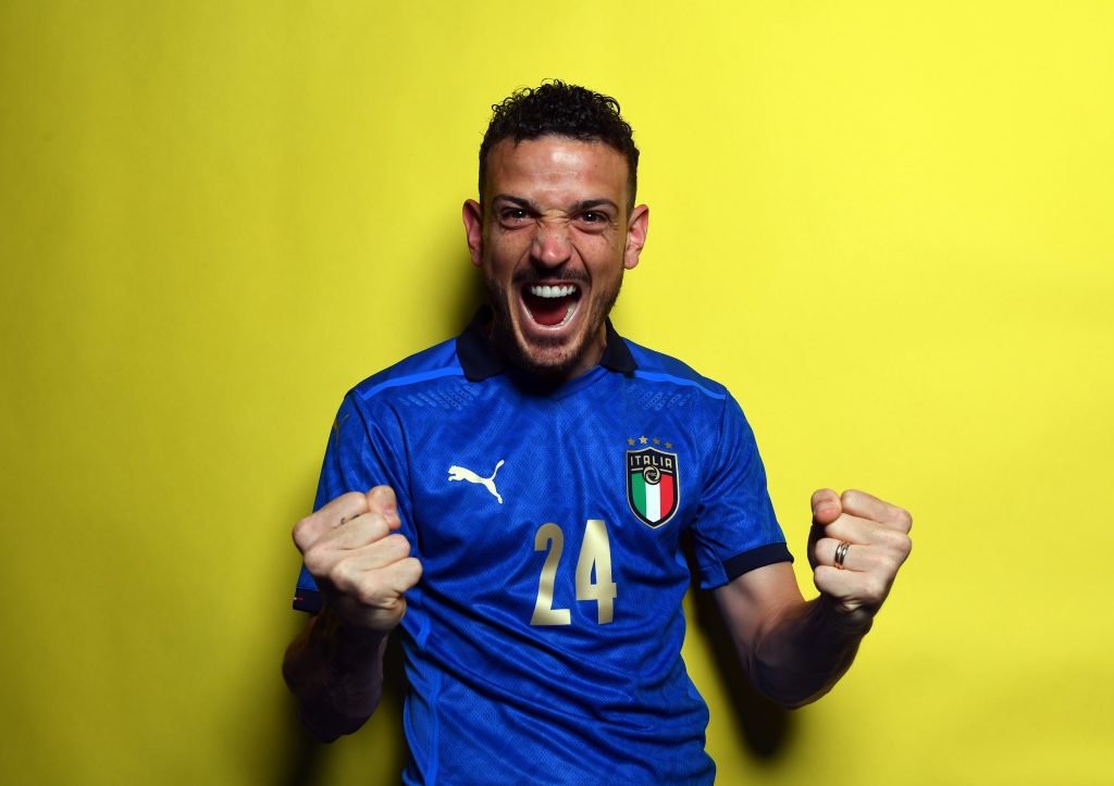 Florenzi con la maglia della Nazionale.
