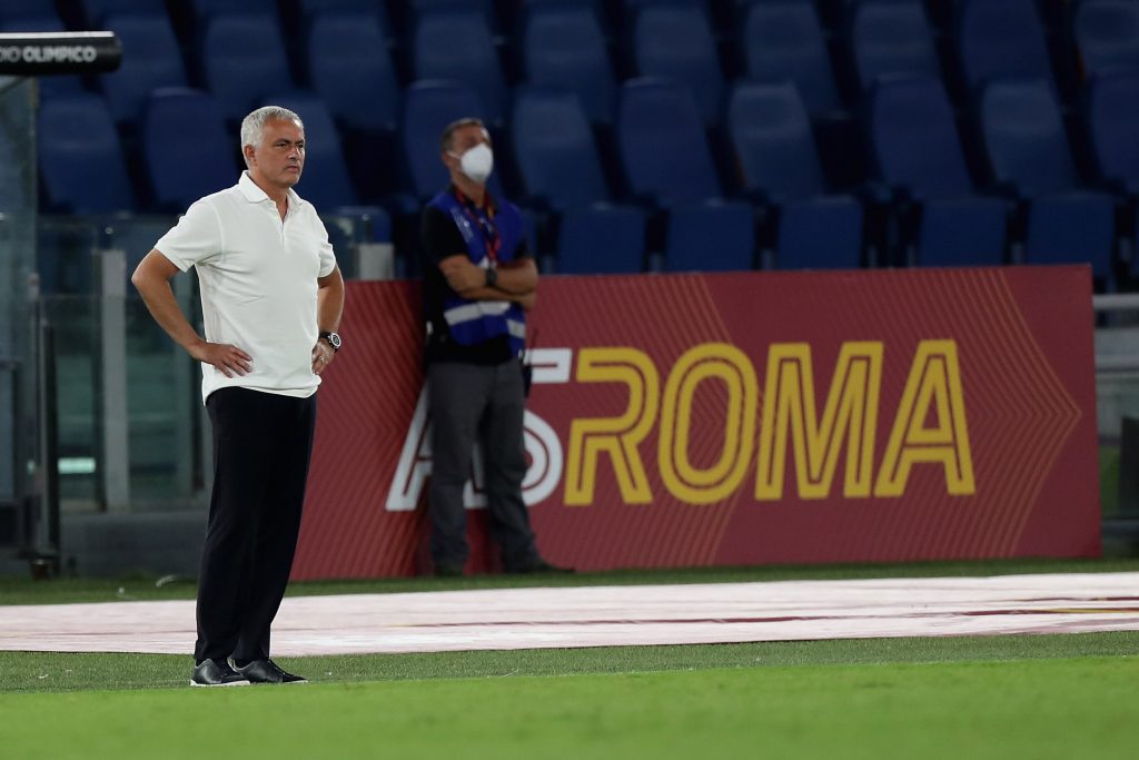 Jose Mourinho,  allenatore della Roma per la stagione 2021/2022.