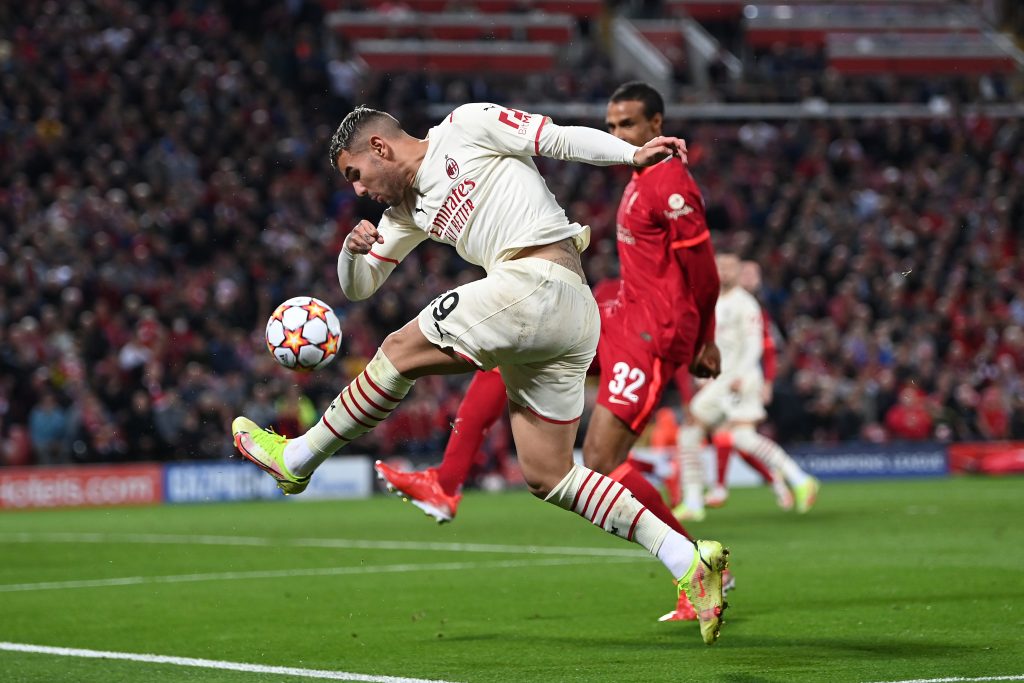 Theo Hernandez in Liverpool-Milan