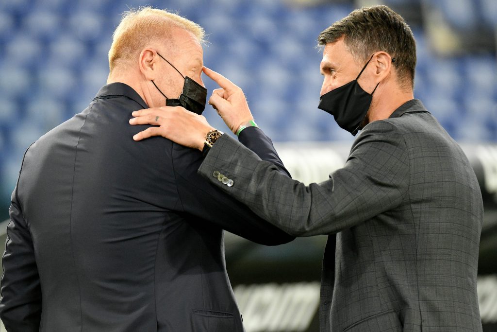 Igli Tare a colloquio con Paolo Maldini.