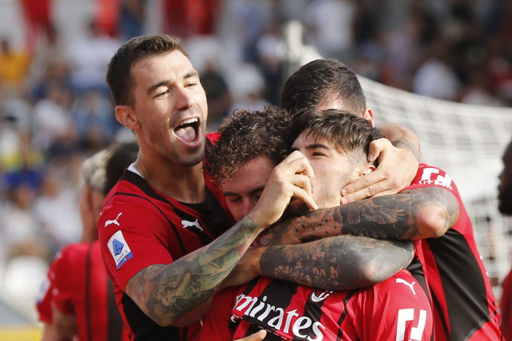 Il Milan esulta dopo un gol allo Spezia