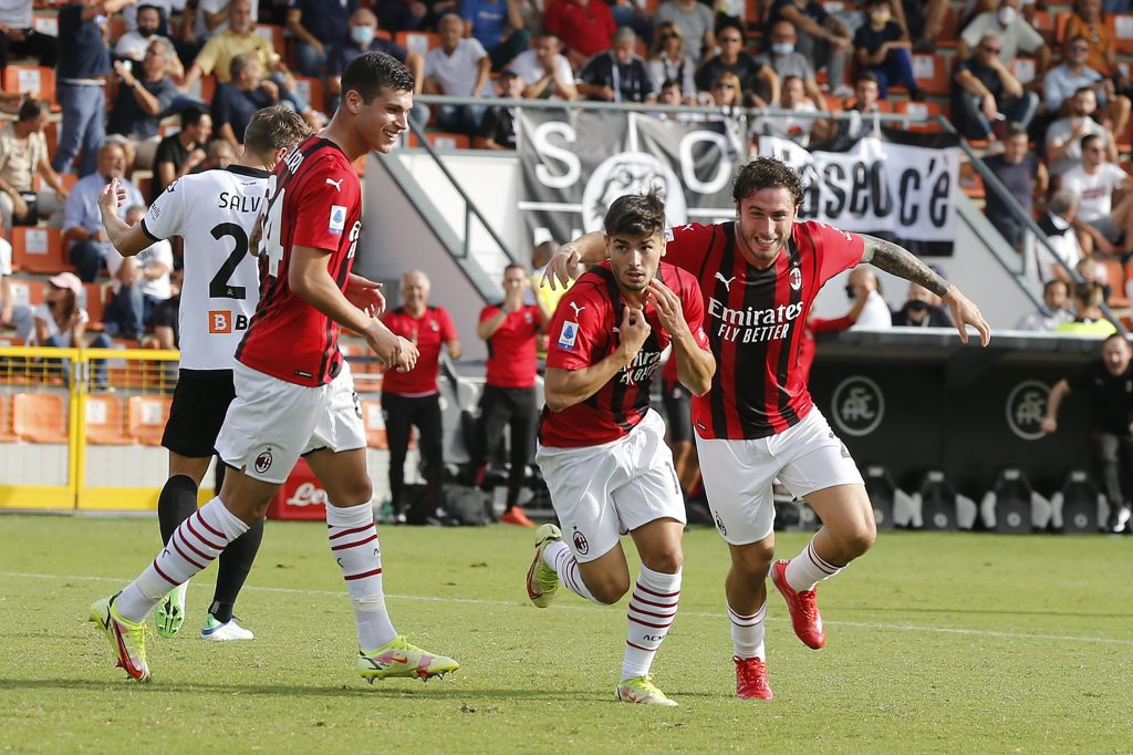 Esultanza Milan dopo il gol