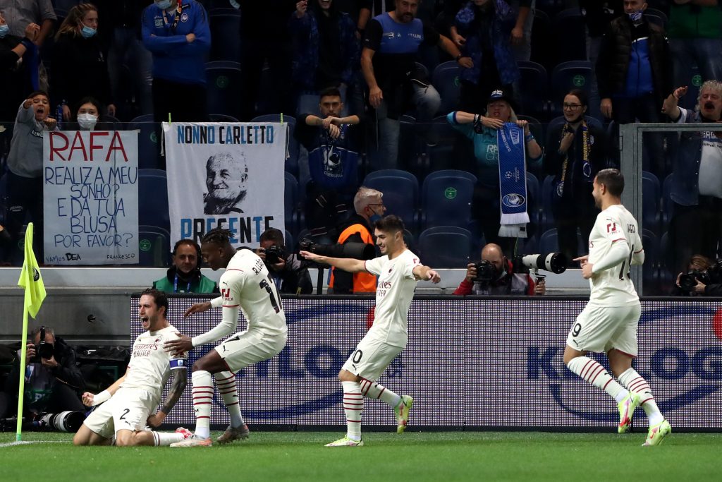 L'esultanza al gol di Calabria