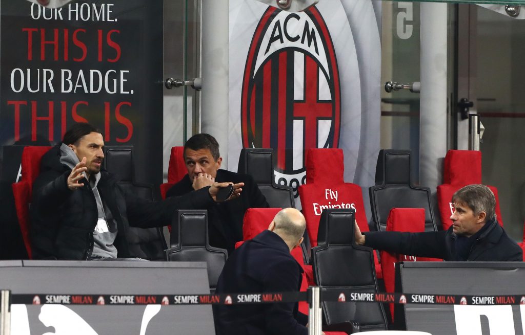 Ibrahimovic, Maldini e Massara a colloquio a San Siro.