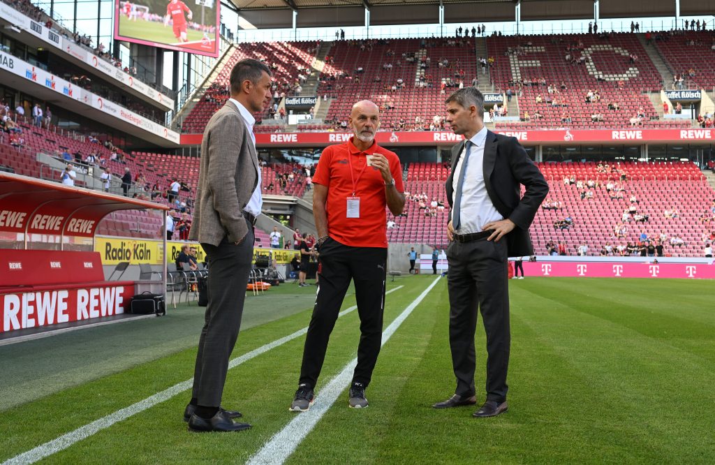 Paolo Maldini, Frederic Massara e Stefano Pioli