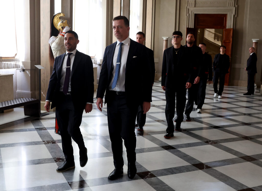 AC Milan Meet Italy President Sergio Mattarella